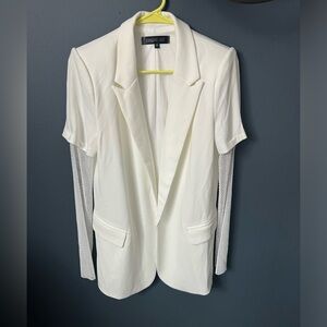 White blazer, bedazzle sleeves